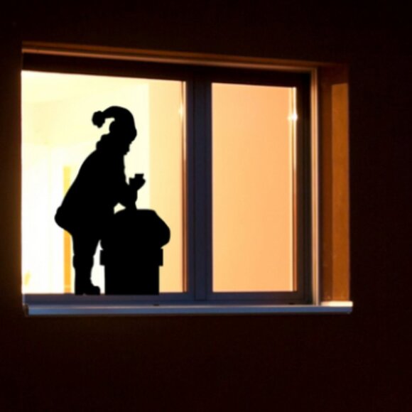 Santa Claus and Gift Sack Window Cling Silhouette decal:Christmas Decor|Christma - Picture 4 of 6